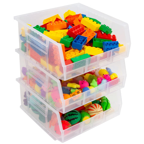 Akro-Mils bin on a workbench organizing hardware with accessible sorting benefit