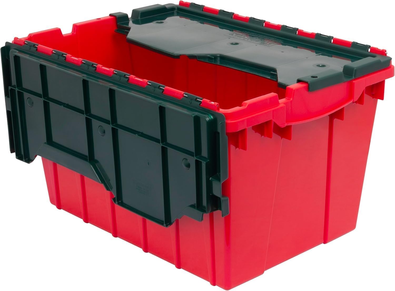 akro-mils front packaging showing durable red and green bins for easy identification and organization