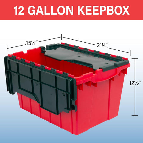 akro-mils hinged lid close-up displaying steel hinge pins for long-lasting strength