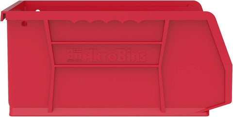 akro-mils stacked bins with anti-slide stop showing stable stacking