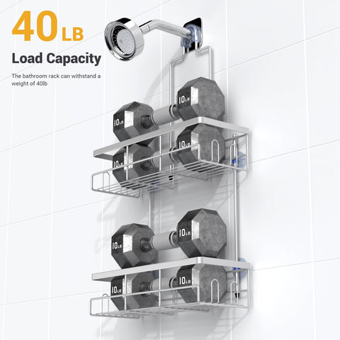 AKTECKE side view of hooks, soap dishes, razor holder organizing accessories