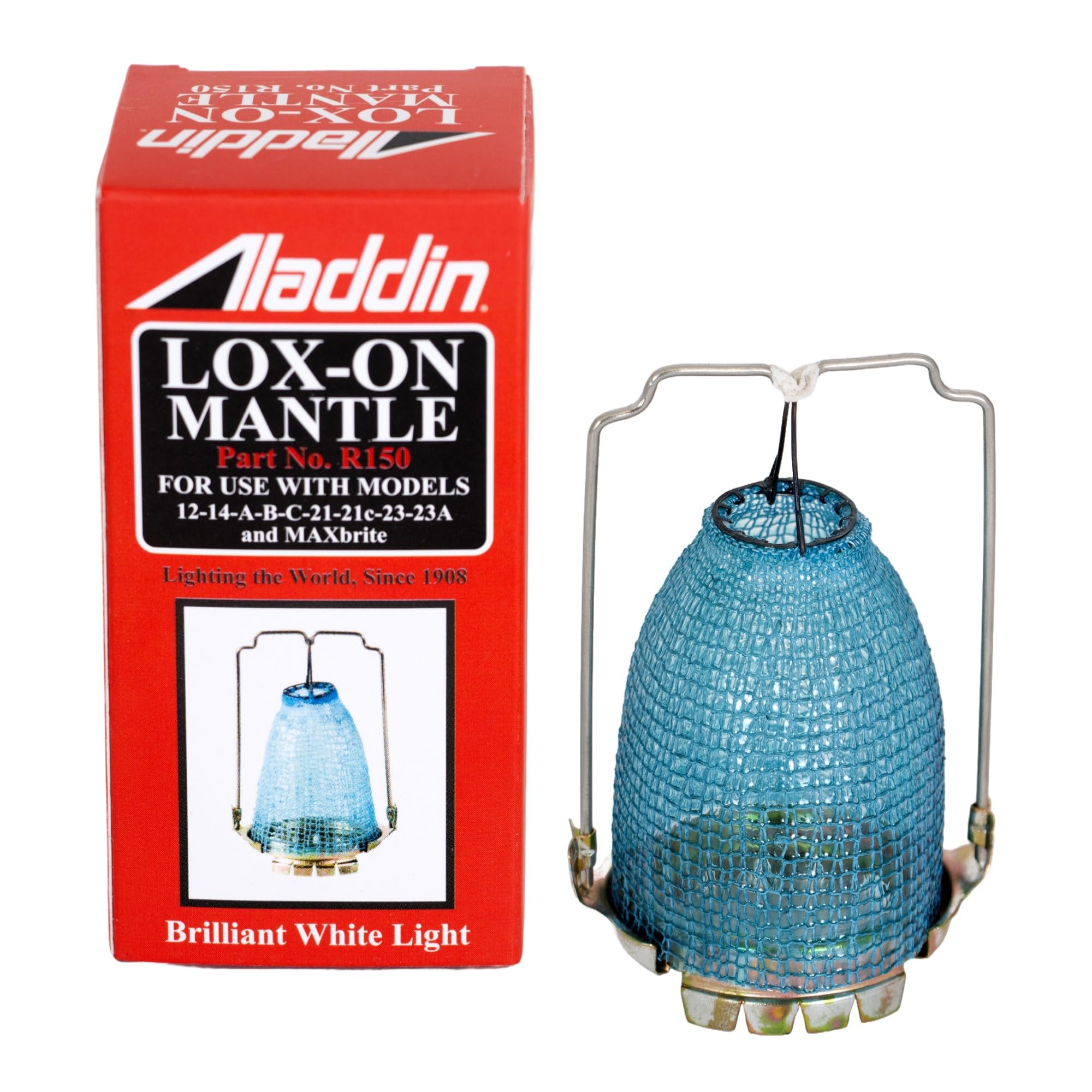 Aladdin R150 front packaging showing product and benefit bright light