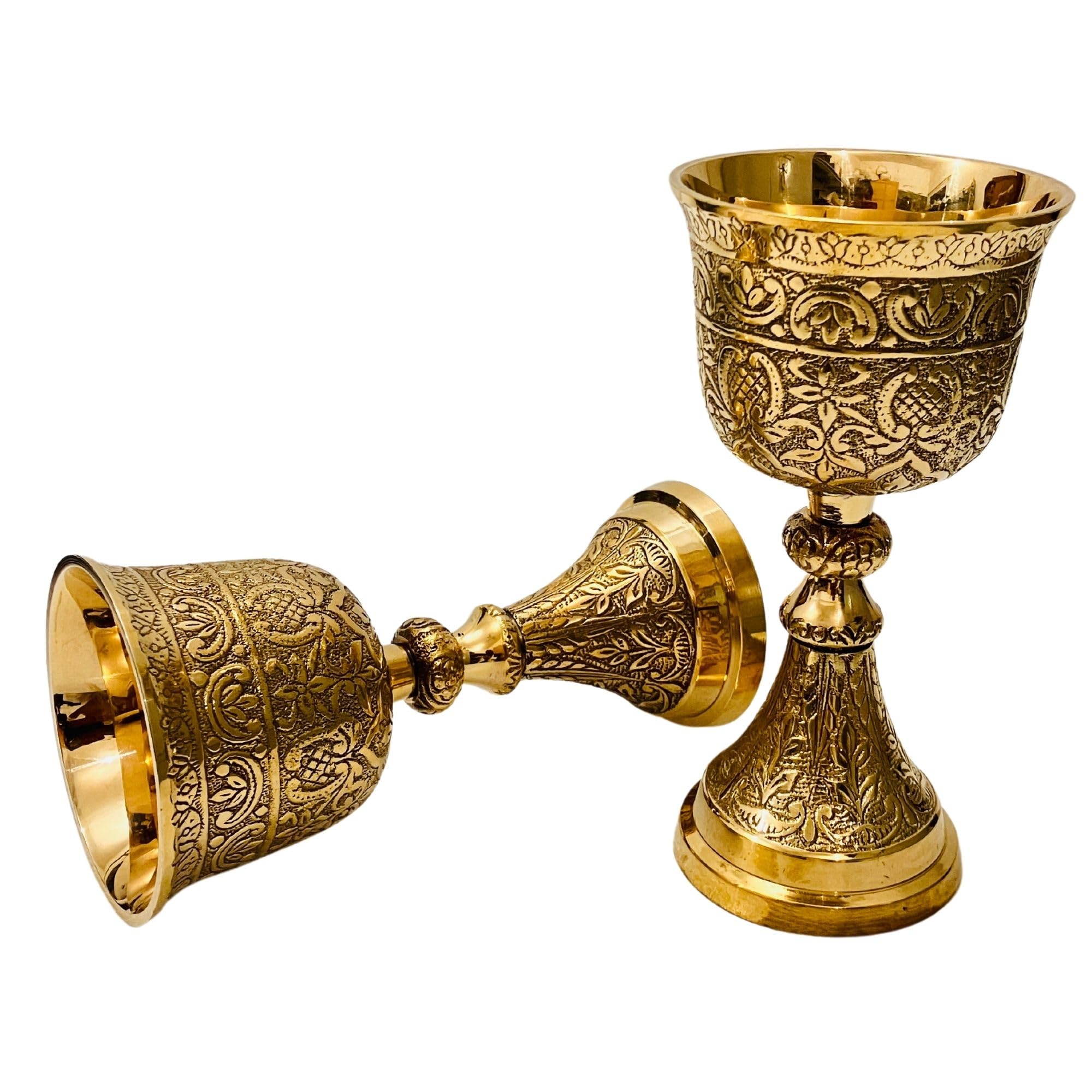 ALADEAN chalice on a mantel with candles showing decorative elegance in decor