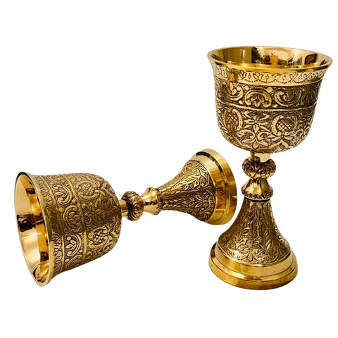 ALADEAN chalice on a mantel with candles showing decorative elegance in decor
