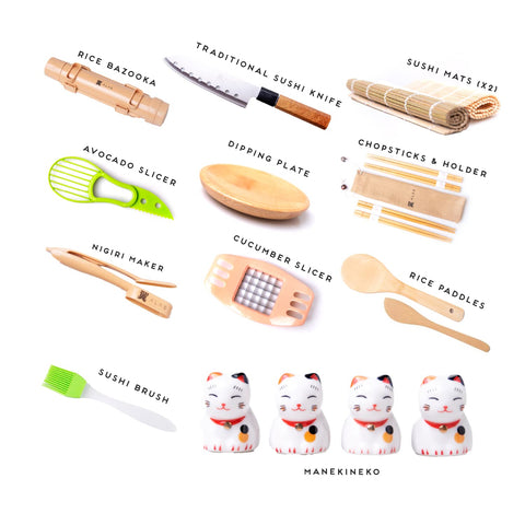 Alas lifestyle kitchen scene with sushi preparation showing fun home entertaining benefit
