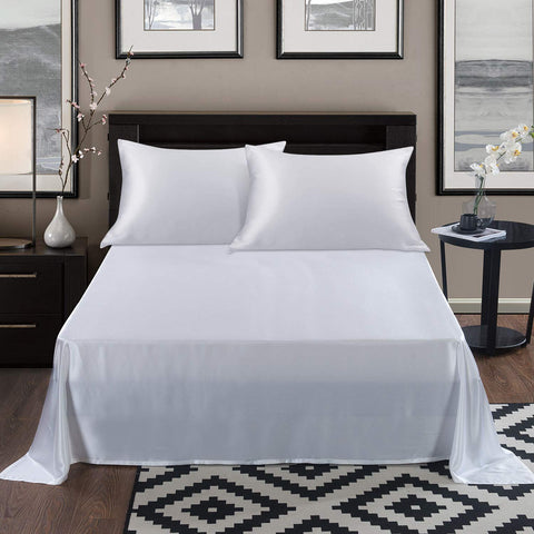 ALASKA BEAR pillowcase on styled bed showing elegant look and benefit of cooler, softer sleep surface