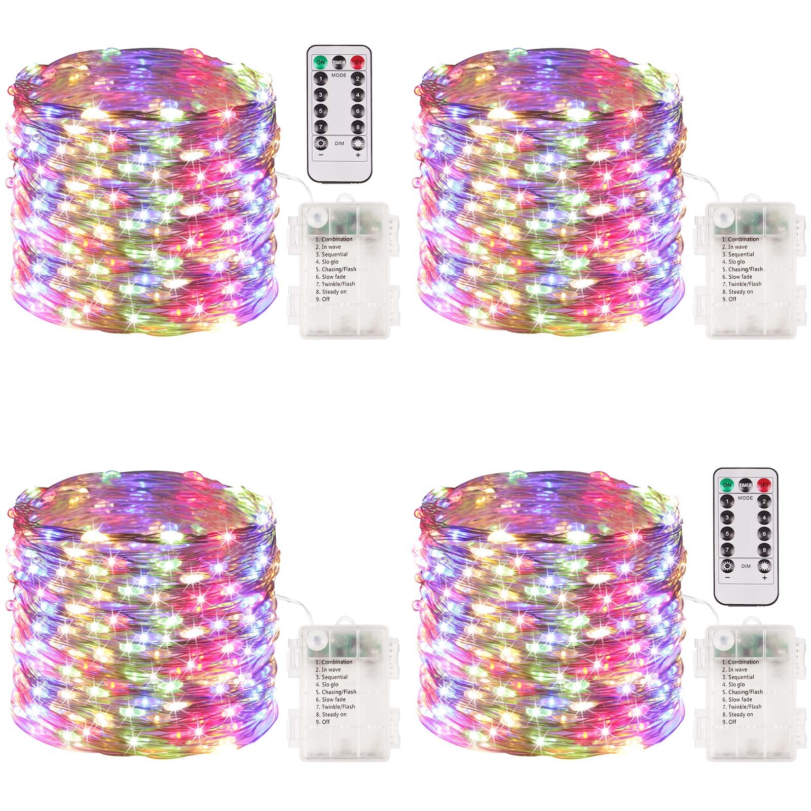 Albelt front packaging showing 4-pack lights and remote for convenient setup