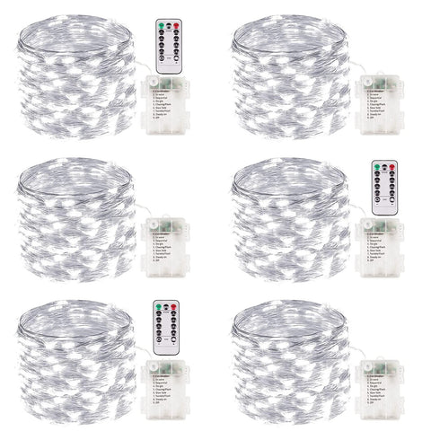 Albelt front packaging showing six 33ft cool white strings for easy setup