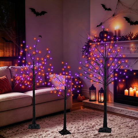 Albelt tree with lightweight ornaments hanging from branches, showing custom decor benefit
