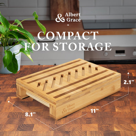 Albert&Grace folded flat storage demonstration saves drawer space