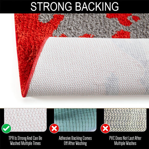 Aldopein rug placed in kitchen runner spot adding gothic style and easy-to-clean convenience