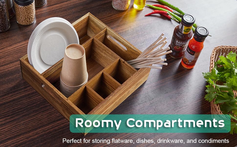ALELION filled compartments with forks spoons knives for clutter reduction