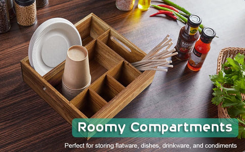 ALELION filled compartments with forks spoons knives for clutter reduction