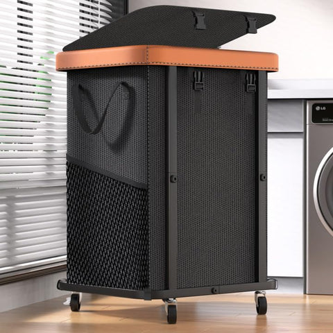 alentar front view showing leather patchwork and large capacity benefit