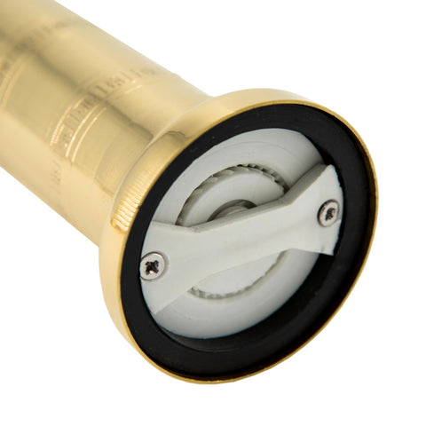 Alexander Home brass mill handle assembly with crank attached for simple setup benefit