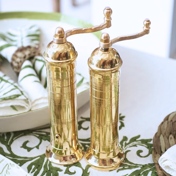 Alexander Home brass top cap removed revealing handle storage and easy assembly benefit