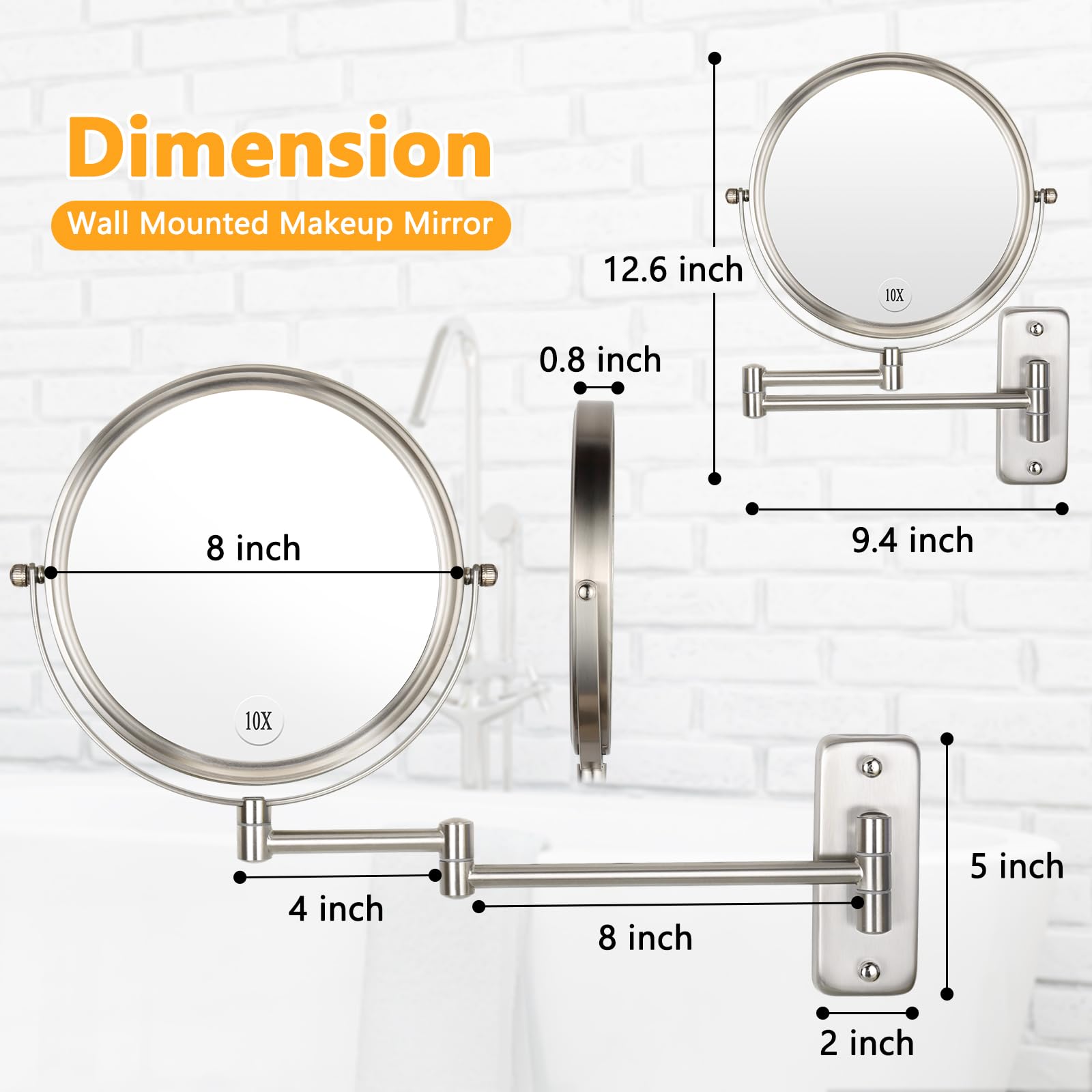 ALHAKIN extendable arm fully extended showing reach and space-saving benefit