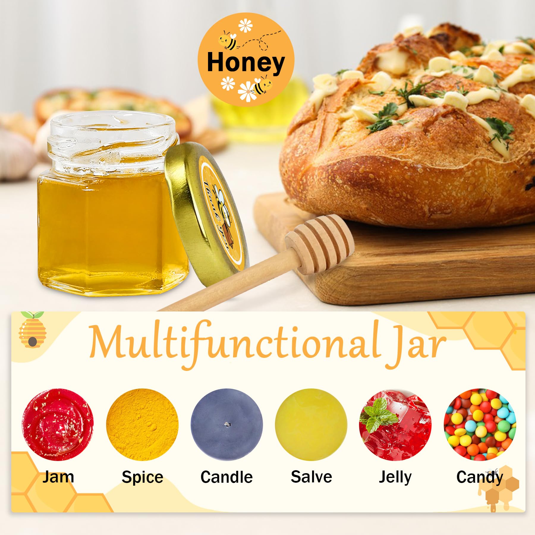 Aliggbent jar beside measuring spoon showing 1.5 oz capacity for portion control