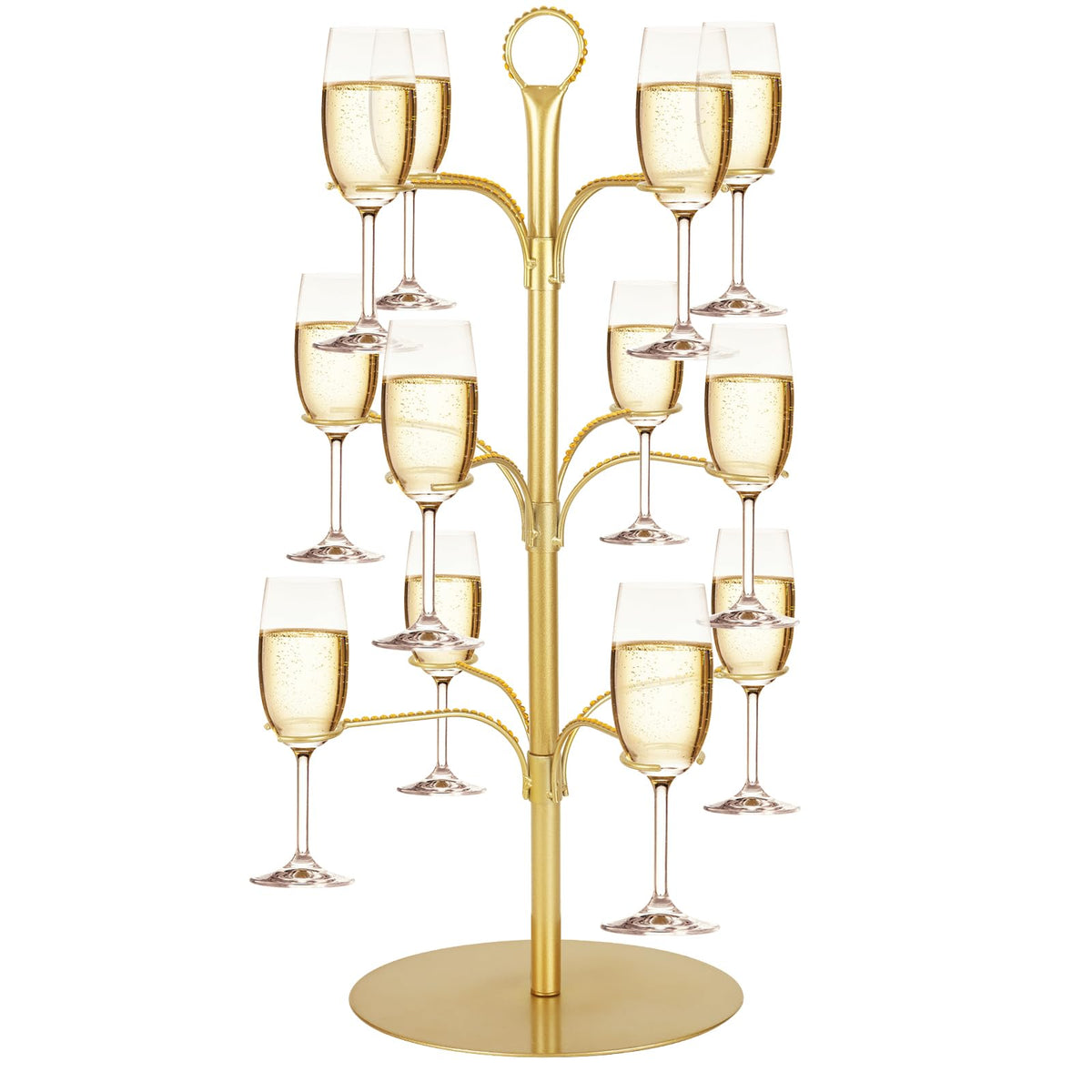 ALIMOTA front view of cocktail tree displaying neat glass arrangement benefit: elegant presentation