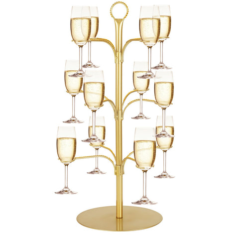 ALIMOTA front view of cocktail tree displaying neat glass arrangement benefit: elegant presentation