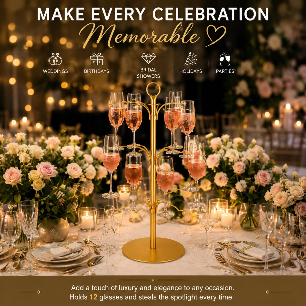 ALIMOTA on a decorated party table benefit: elevates event styling