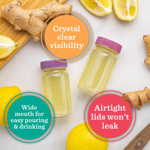 All About Juicing thick glass close-up highlighting durability and crystal clarity benefit