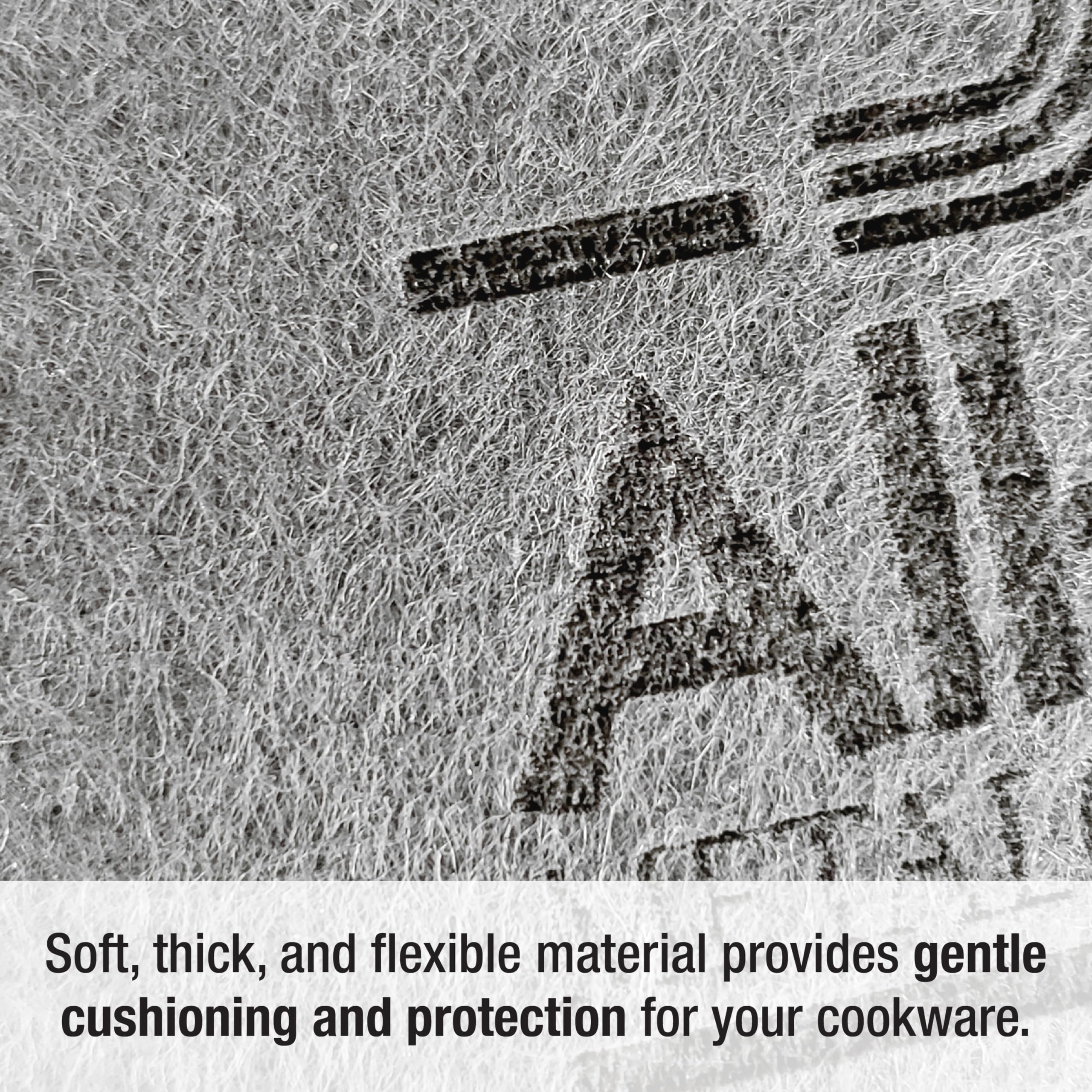 All-Clad close-up of polyester blend protector showing cushioned texture benefit