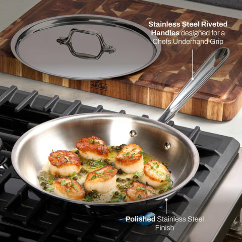 All-Clad D3 fry pan on induction cooktop proving immediate responsiveness and power