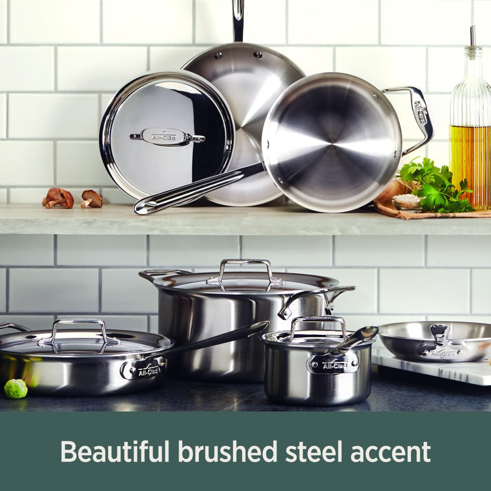 All-Clad pot on induction cooktop with simmering soup, optimized heat distribution