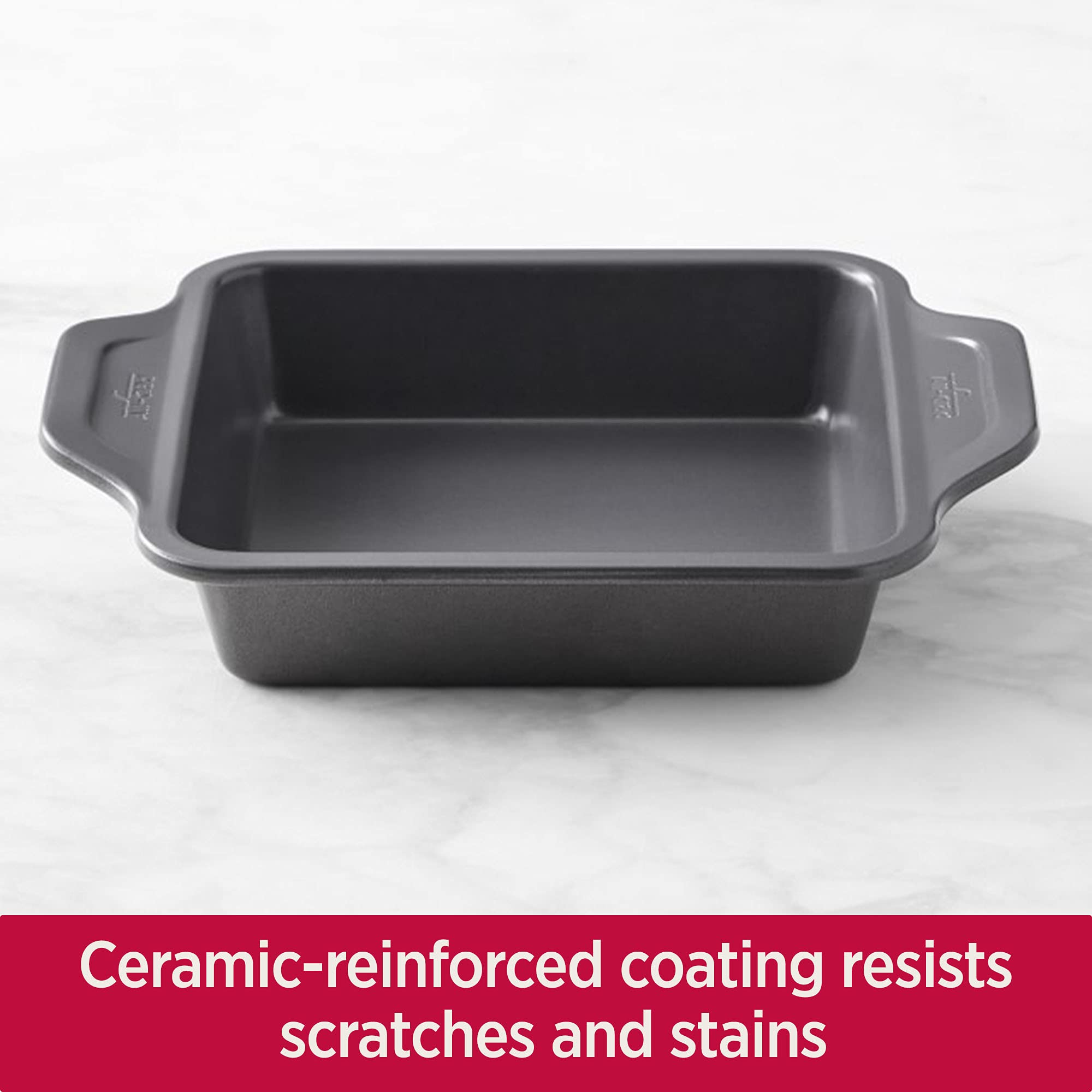 All-Clad side profile showing pan thickness and rim strength, warping resistance