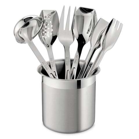 All-Clad front view of caddy and tools showing organized storage benefit