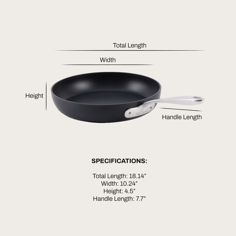 All-Clad close-up of double-riveted stainless-steel handle for secure, balanced grip