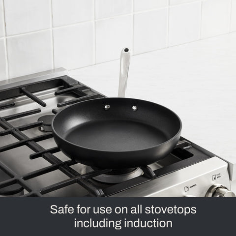 All-Clad in oven demonstrating oven-safe use up to 500°F for finishing dishes