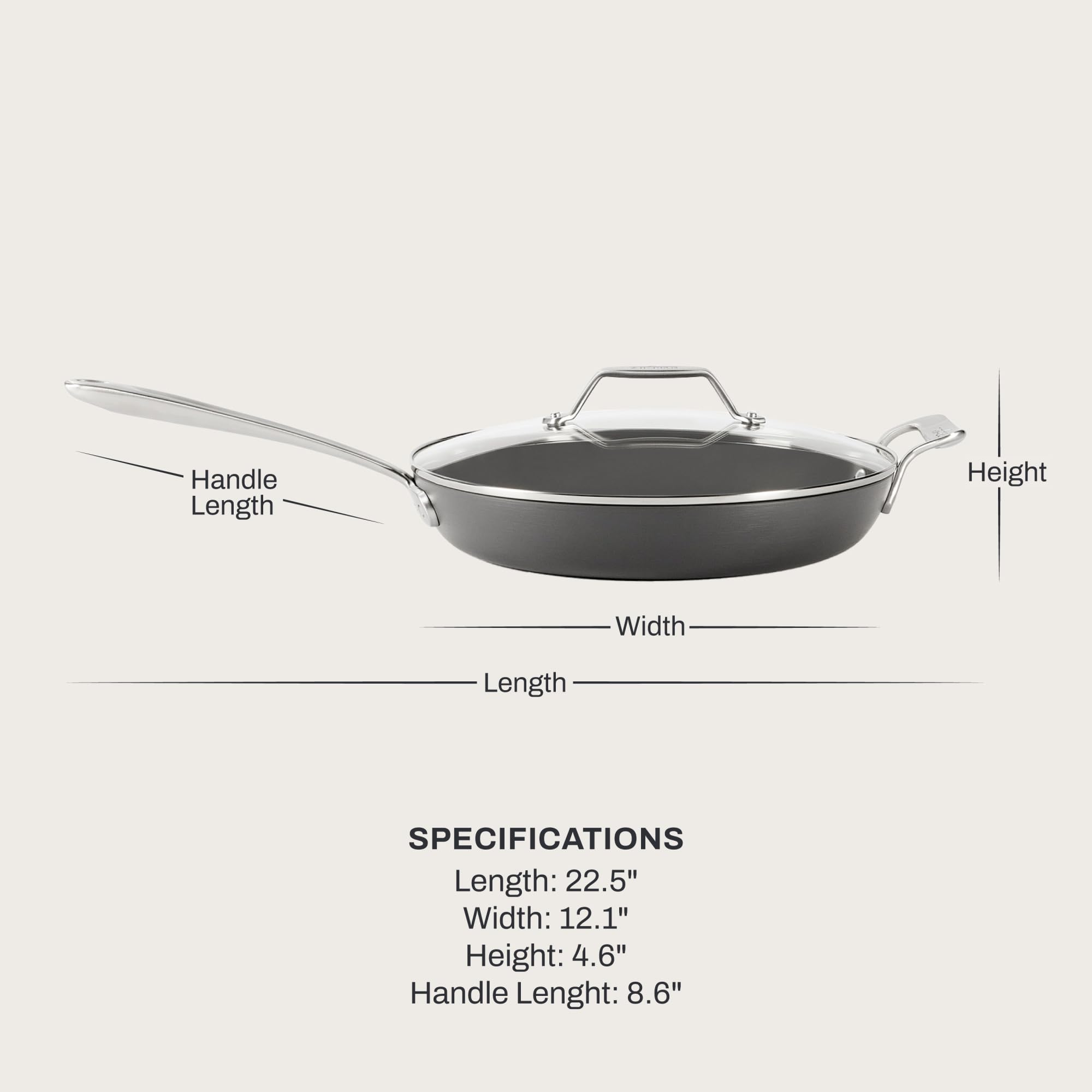 All-Clad HA1 ceramic interior close-up showing nonstick surface for easy release