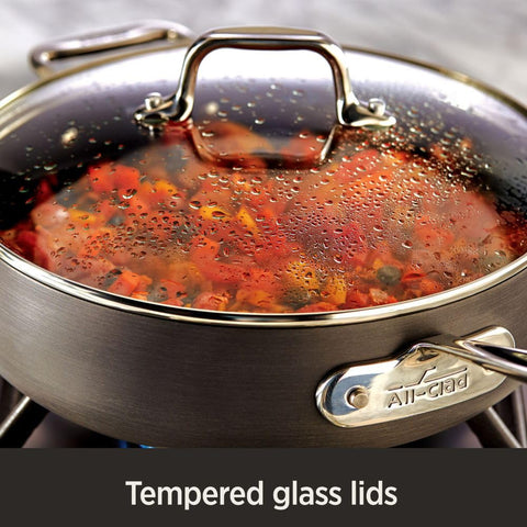All-Clad HA1 plated dinner on table showing oven-to-table convenience
