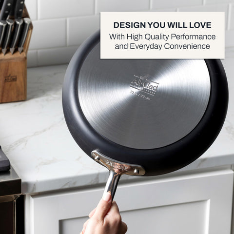 All-Clad HA1 nonstick interior closeup showing smooth surface for easy release