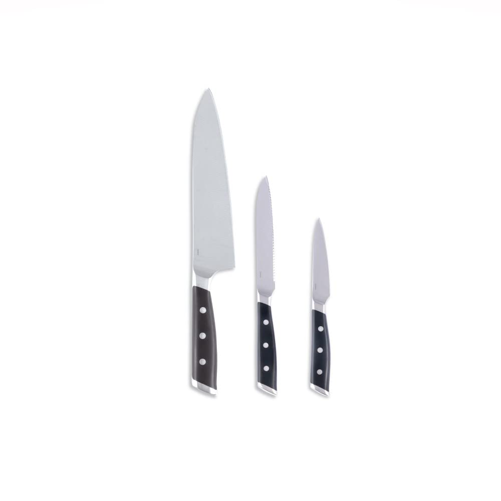 All-Clad knives displayed on kitchen counter illustrating professional look at home