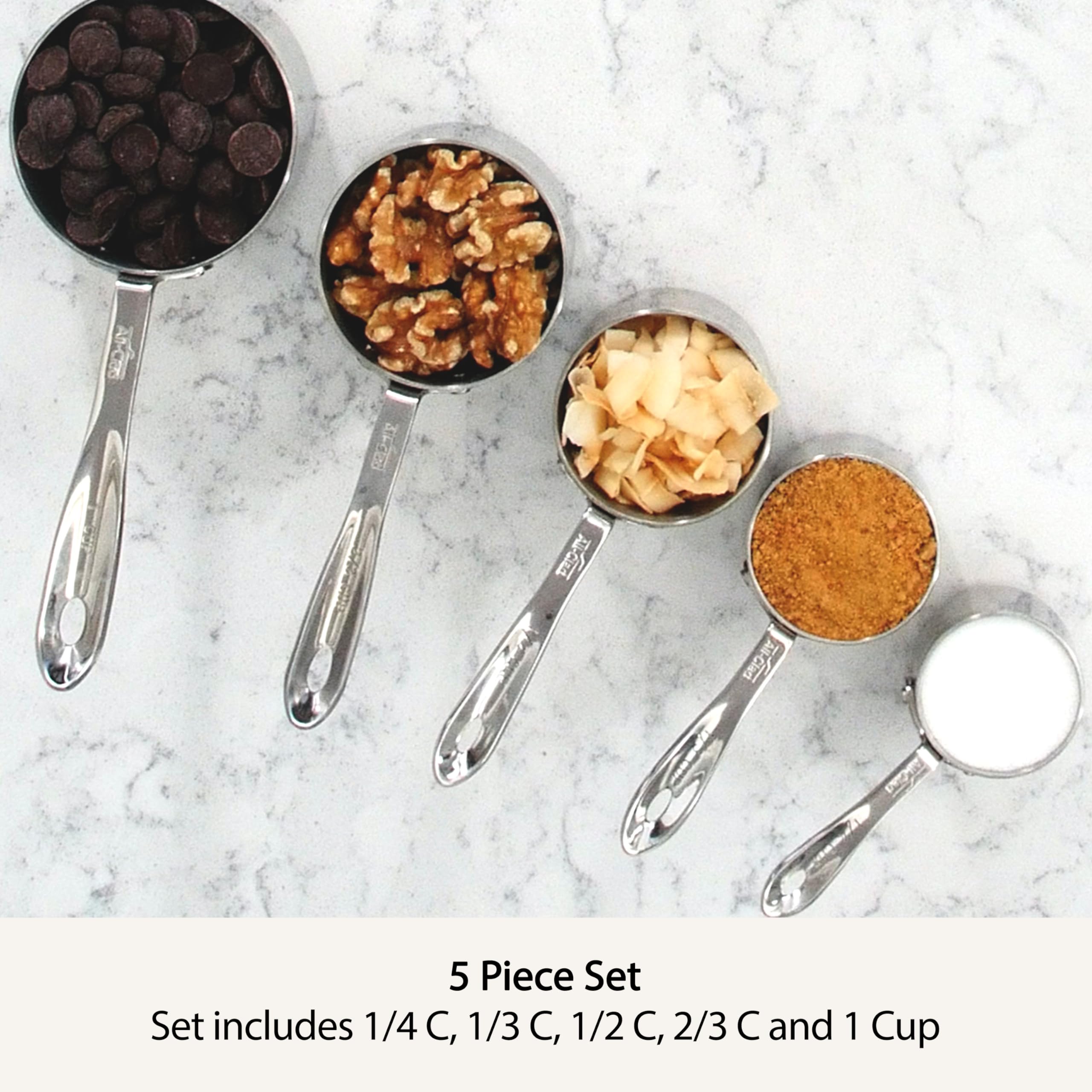 All-Clad nested measuring cups compact for tidy storage and quick access