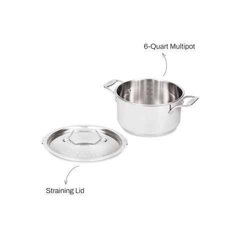 All‑Clad multipot in a kitchen setting illustrating versatile stovetop to oven use
