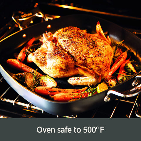 All‑Clad wide base browning demo showing even heat for better searing