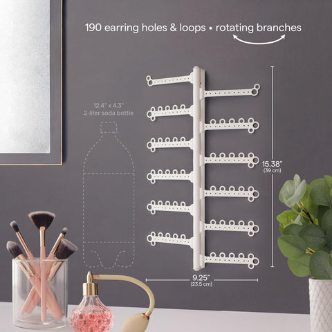 All Hung Up close-up of rotating tiers for easy access to jewelry