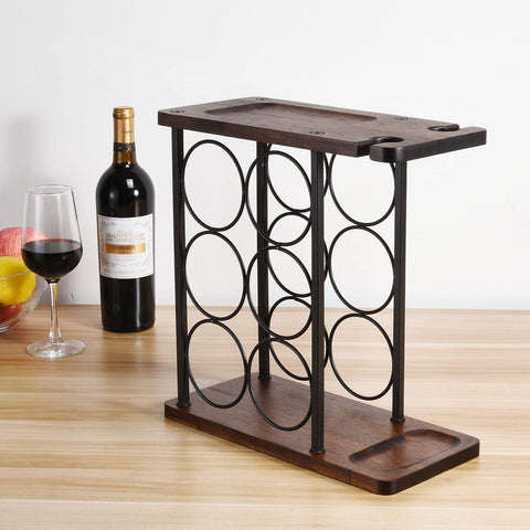 ALLCENER top tray and glass hooks detail holding corkscrew and two stemmed glasses for quick access