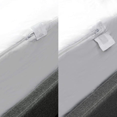 AllerEase Maximum next to ruler for Twin XL scale showing correct sizing benefit