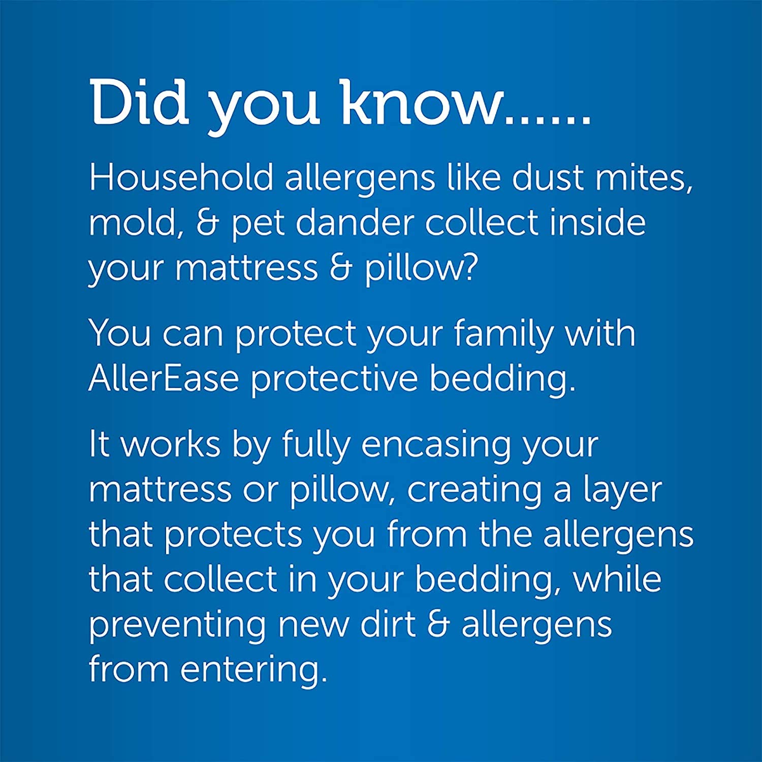 AllerEase Maximum soft top fabric texture close-up providing quiet comfort benefit
