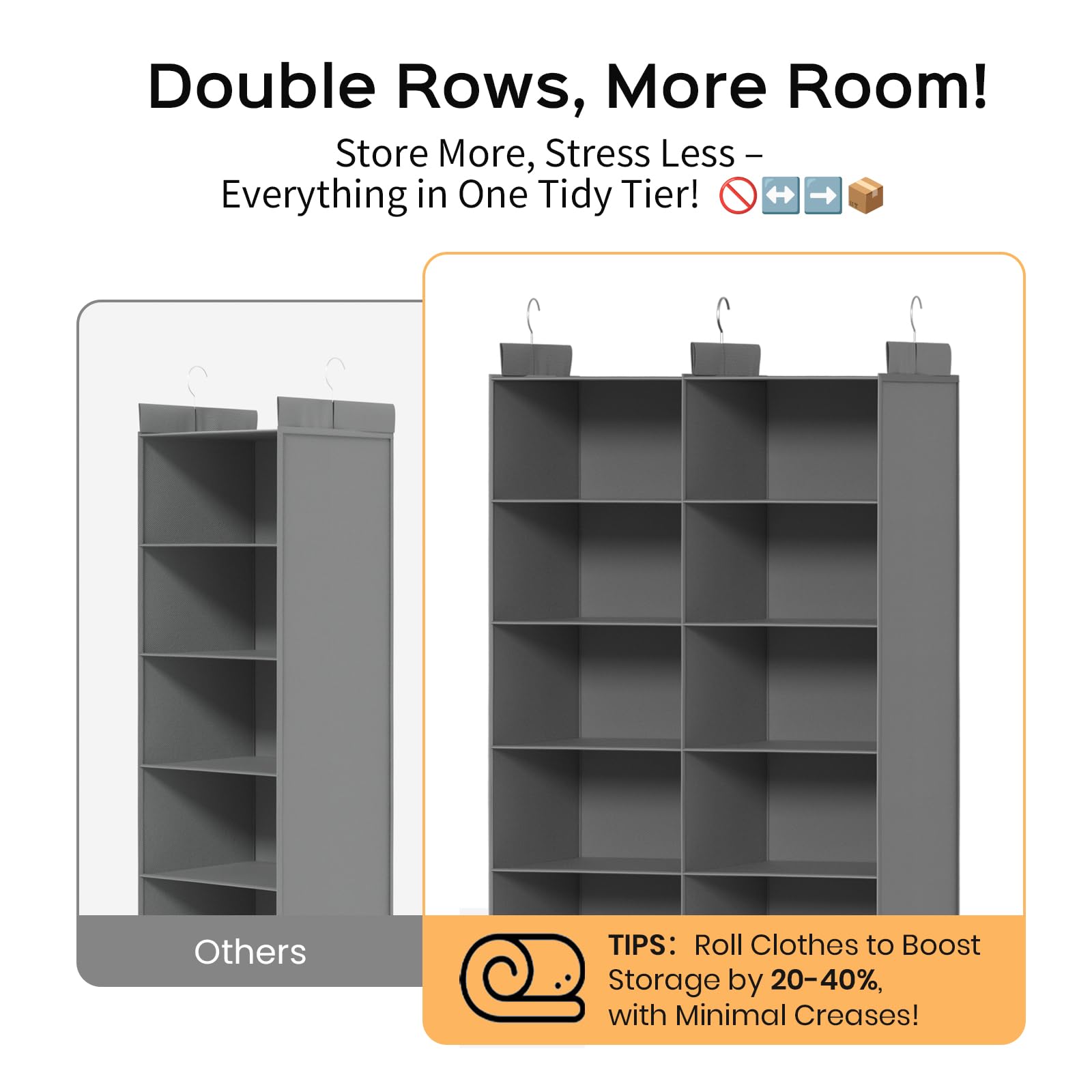ALLTIDYUP shelf fabric texture close-up highlighting thickened material and stability