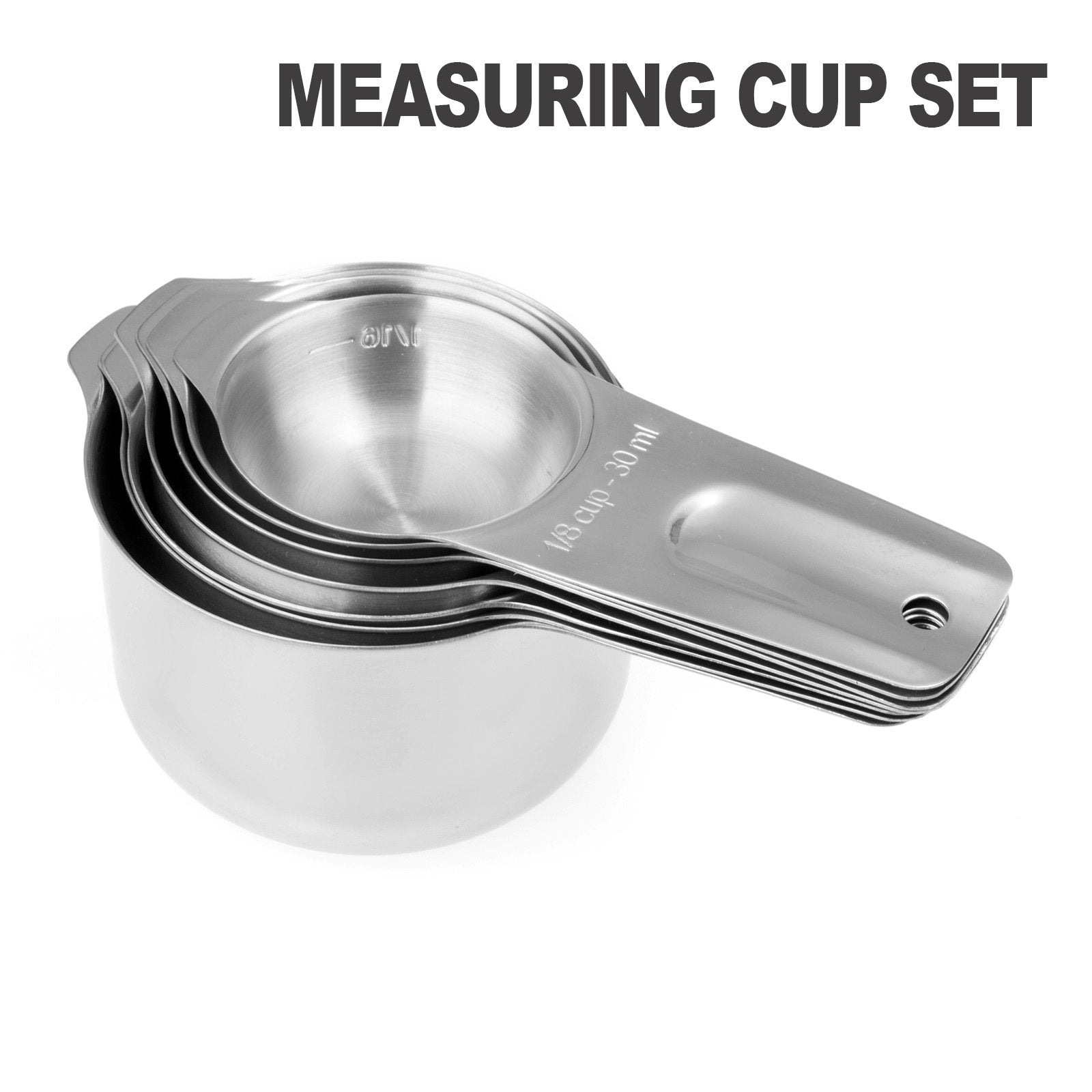 ALLWIN-HOUSEWARE nesting cups and spoons stacked neatly to save drawer space