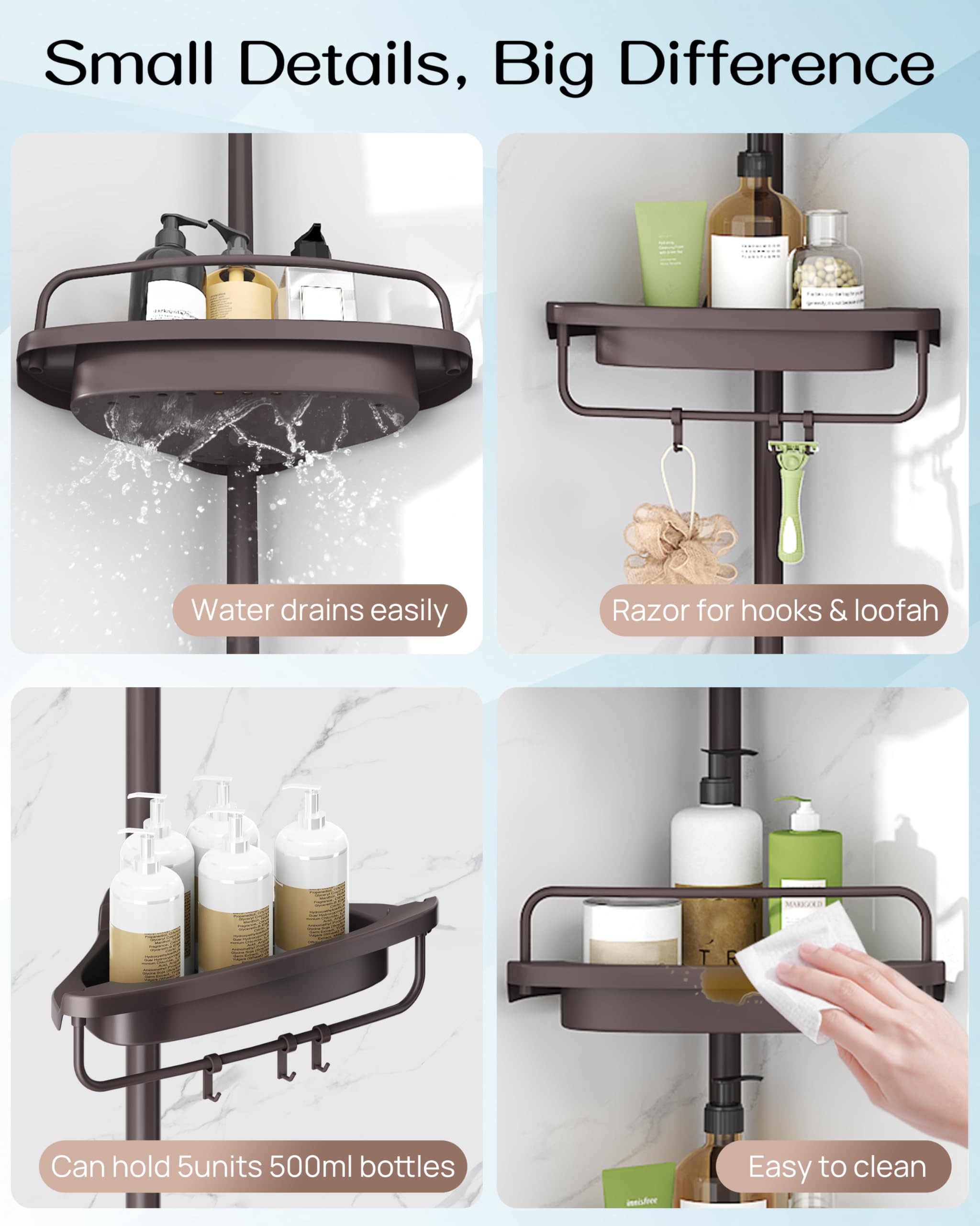 ALLZONE shelf size with bottles showing capacity comparison benefit