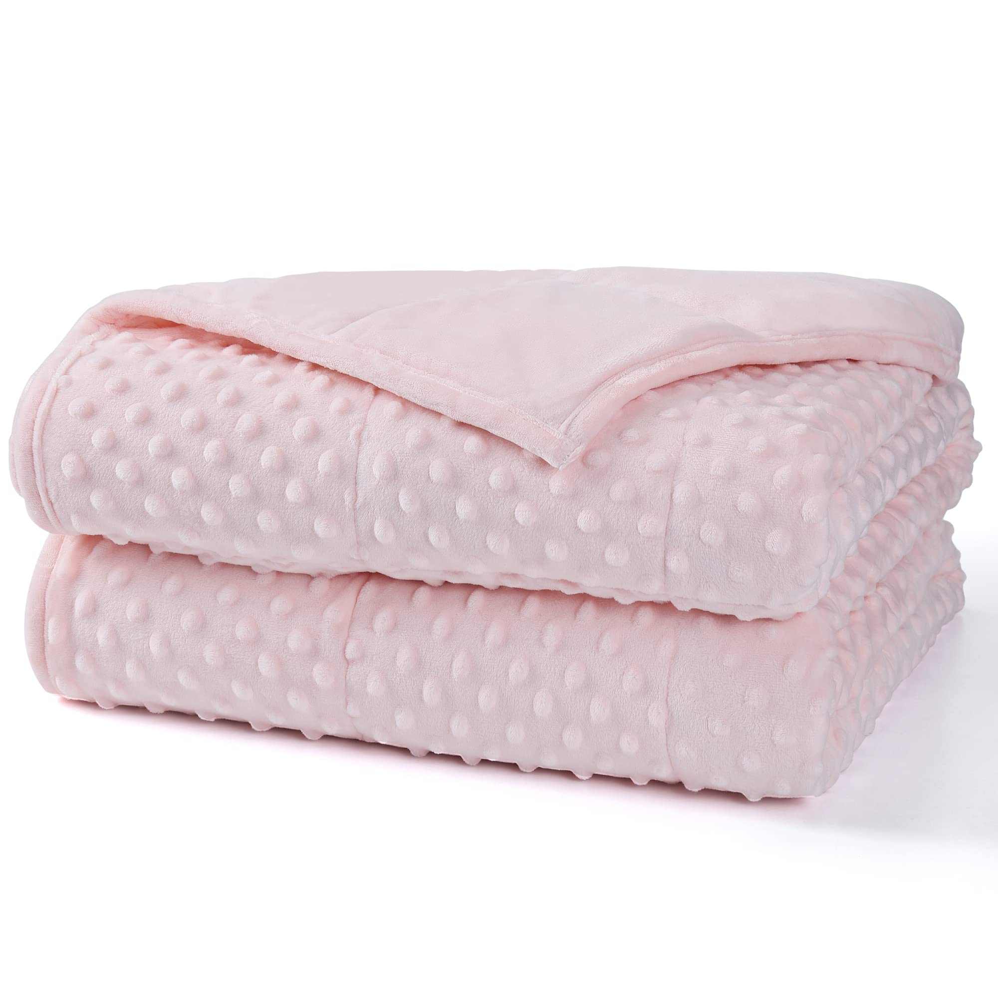 Alomidds pink blanket front view shows cozy design and inviting warmth
