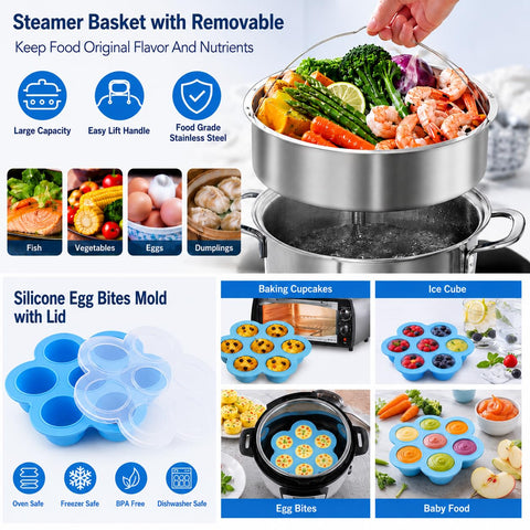 Alpacasso steamer baskets close-up illustrating durable stainless steel construction