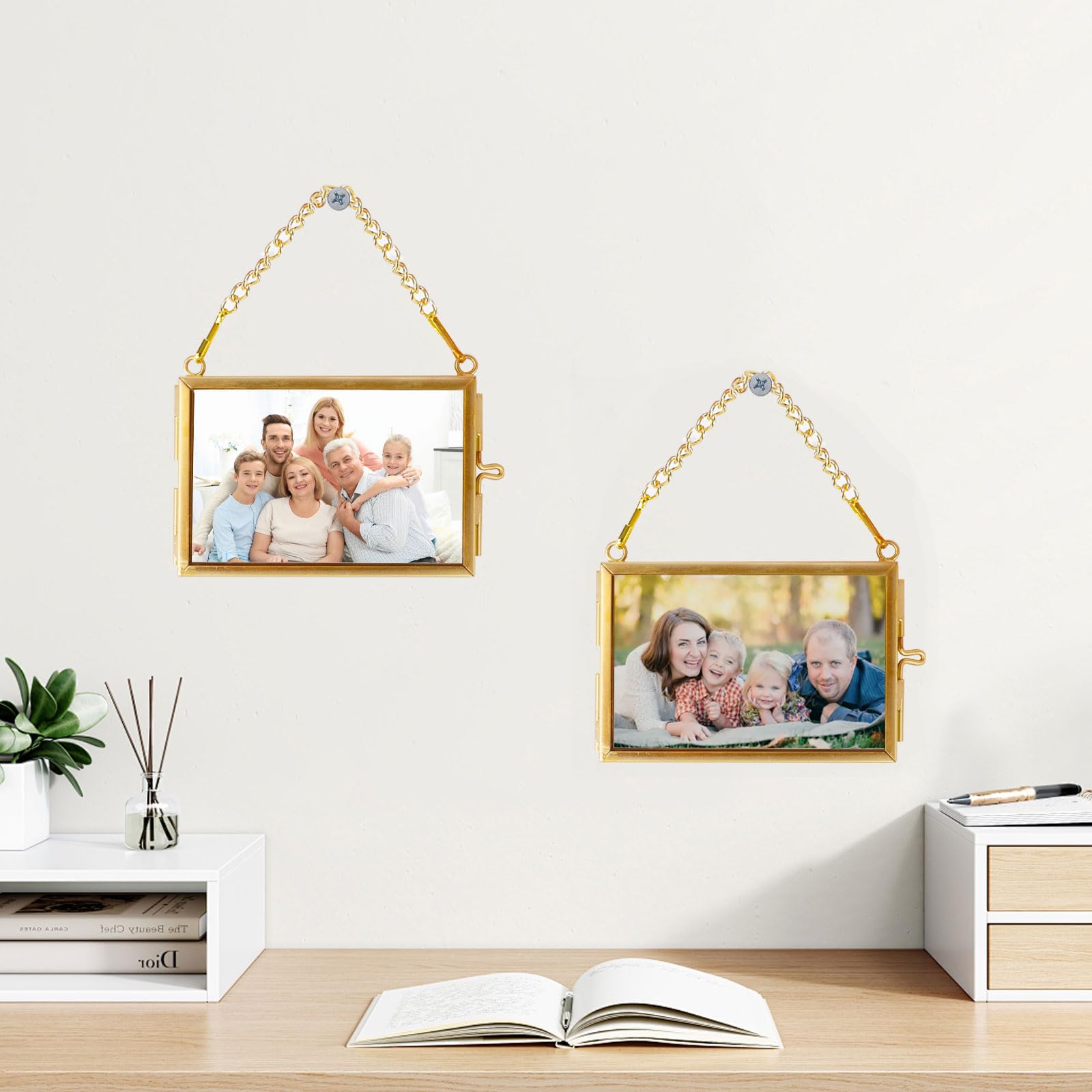Alpertie group arrangement on shelf offering cohesive decor benefit